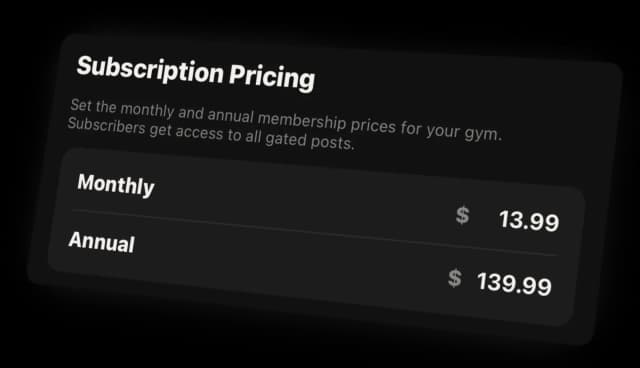 Subscription mockup